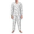 thumbnail image 3 of Fotbe Sea Turtle Pattern Long Sleeve Pajama Set for Men,Sleepwear Set,2-piece Loungewear Set,Soft PJs Comfy Nightwear with Pockets-XX-Large, 3 of 7