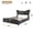 Black#9B, variant on Bed Frames Full Size Upholstered PU Leather Bed Frame, with Butterfly Shaped Headboard and Footboard, Platform Bed Frame with Gold Metal decorations, No Box Spring Needed, Light Pink,Adjustable Bed B