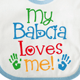 thumbnail image 4 of Inktastic My Babcia Loves Me Boys or Girls Baby Bib, 4 of 4