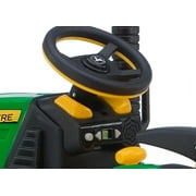 12 V Peg Perego John Deere Ground Force Extra-Large 12 Volt Ride-On Tractor with Trailer & FM Radio, Durable Design for Kids Ages 3-7