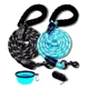 thumbnail image 1 of Wolfi Set De 2 Correas Para Perro De 1.5 M Con Plato Plegabl Color Negro Y Azul, 1 of 6
