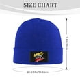 thumbnail image 3 of LNWH Knitted Acrylic Hat, Game Zone Slogan Pattern Winter Beanie Hat for Cold Weather, Blue, 3 of 4