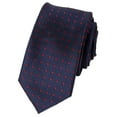 thumbnail image 4 of Flairs New York Polka Dots Collection Bow Tie & Pocket Square Matching Set (Prussian Blue/Red Wine [Polka Dots]), 4 of 4