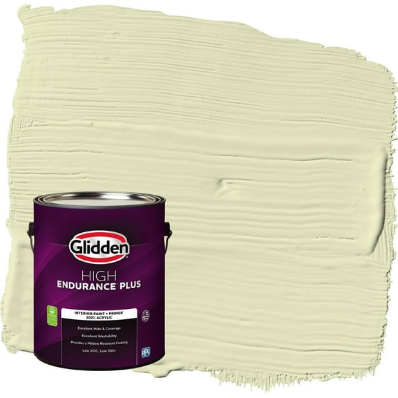 Glidden HEP Forgive Quickly / Green Eggshell Interior Paint with Primer, 1 Gallon