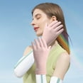 thumbnail image 3 of Aodebiao Women UV Sun Protection Gloves Full Finger Touchscreen Non Slip Gloves Breathable Summer Outdoor Gloves Ice Silk Outdoor Driving Cycling Thin Breathable Gloves, 3 of 5