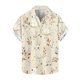 thumbnail image 1 of Blusas y camisas de manga corta con cuello en V Camisa estampada de Pascua para hombre Camisa abotonada Top de poliéster para hombre, 1 of 4