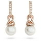 thumbnail image 2 of Pendientes Swarovski originalmente en forma de gota de perlas en tono oro rosa, 2 of 5