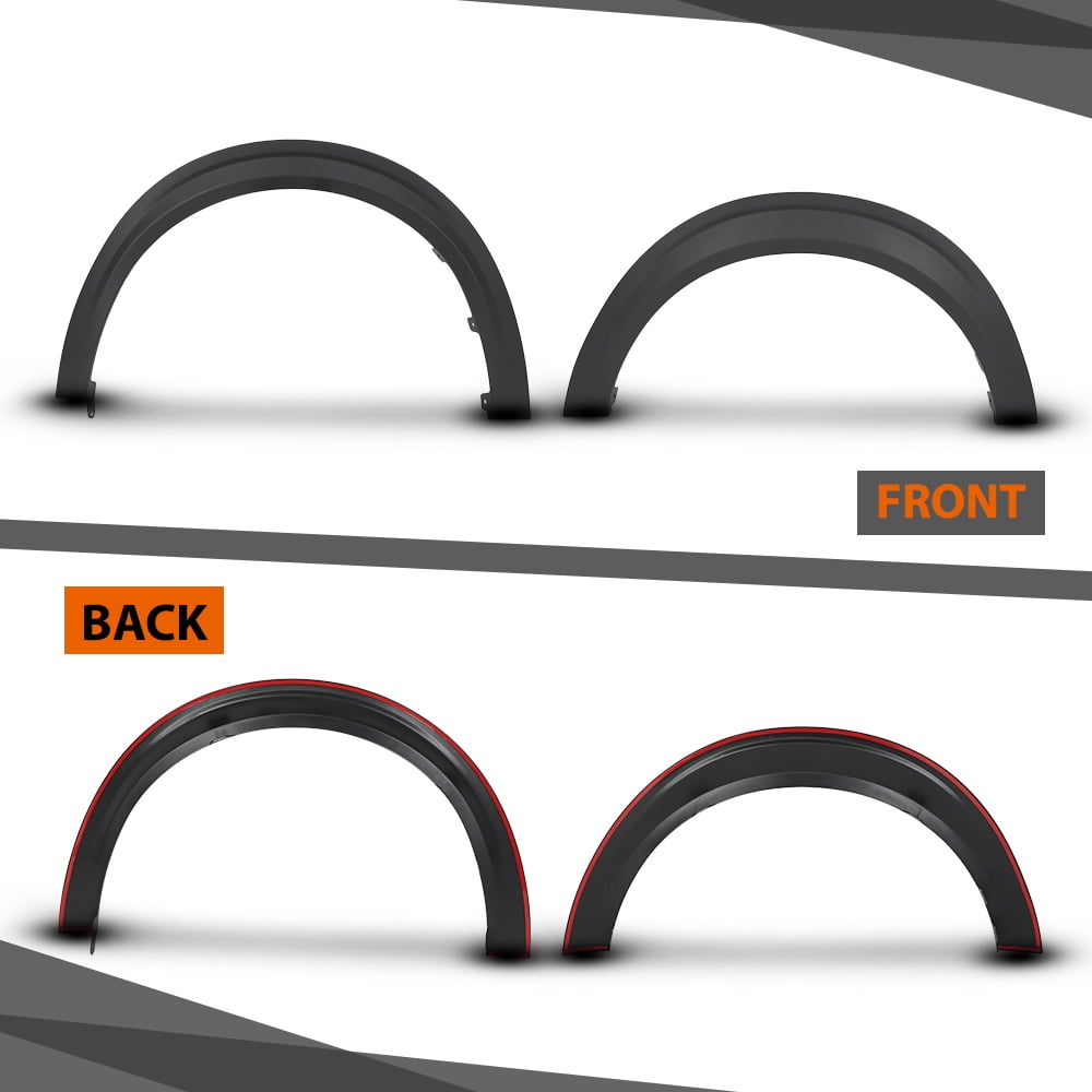 CROSSDESIGN Fender Flares Fit for Ford Maverick 2022-2025 Front and Rear Wheel Eyebrow Accessories Fender Trim 4PCS Black