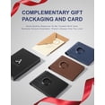 thumbnail image 6 of ALLIVE Men's AirTag Wallet- Genuine Leather RFID Blocking Slim Billfold Wallet with Built-in AirTag Holder, 8 Card Slots, Minimalist Front Pocket Wallet with Gift Box, Gifts for Men Dad, 6 of 7