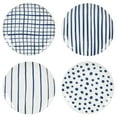 thumbnail image 5 of Gibson Home Seaboard Decorated White and Blue Porcelain Plates and Bowls Dinnerware Set, 5 of 6