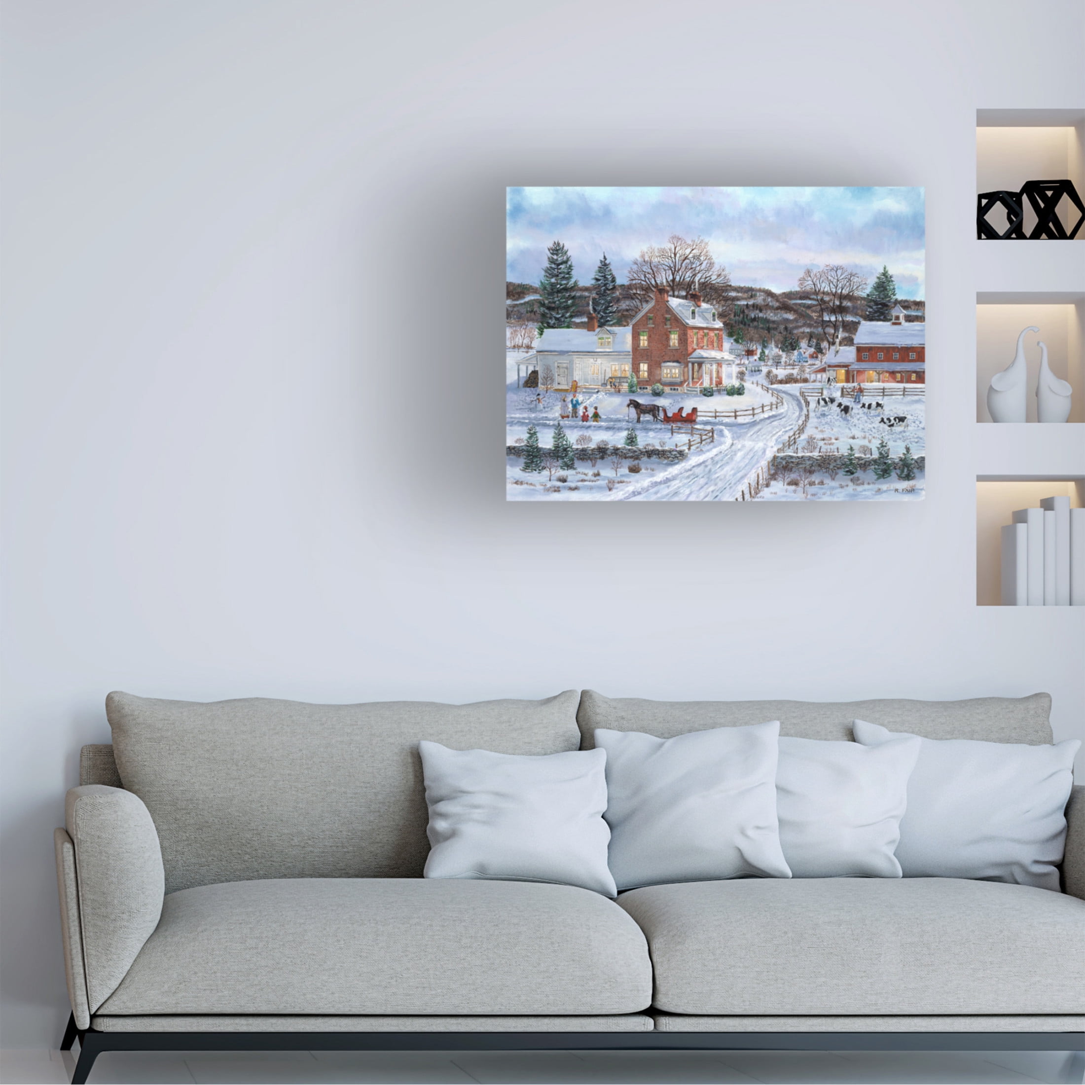Canvas Wall Art - Bob Fair 'Guests for Dinner' Wall Art for Living Room, Bedroom, or Office Décor by Trademark Fine Art - 47 x 35 Inches