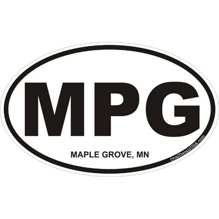 - 3.8 Inch Maple Grove Minnesota Oval Decal