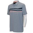 thumbnail image 1 of JDX Golf Men's X5 Striped Polo Shirt, 2X-Large Melange Gray, 1 of 3