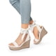 thumbnail image 3 of Sandalias con Cuña DREAM PAIRS Plataforma y Tacón de 10 cm Blanco, 3 of 5
