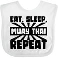 thumbnail image 3 of Inktastic Eat, Sleep, Muay Thai, Repeat Boys or Girls Baby Bib, 3 of 4