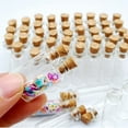 thumbnail image 4 of Best-10 (bottle + cork) per pack (diameter 1cm height 2.8cm) 1ml$ Wishing bottle transparent glass bottle cork bottle, 4 of 5