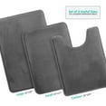 thumbnail image 3 of YouLoveIt Bathroom Rugs Sets 3 Piece Bath Mats, U-Shaped Contour Mat, Anti-slip Mat Set Bathroom Mats and Rugs Sets, for Bathroom Floor, 3 of 7