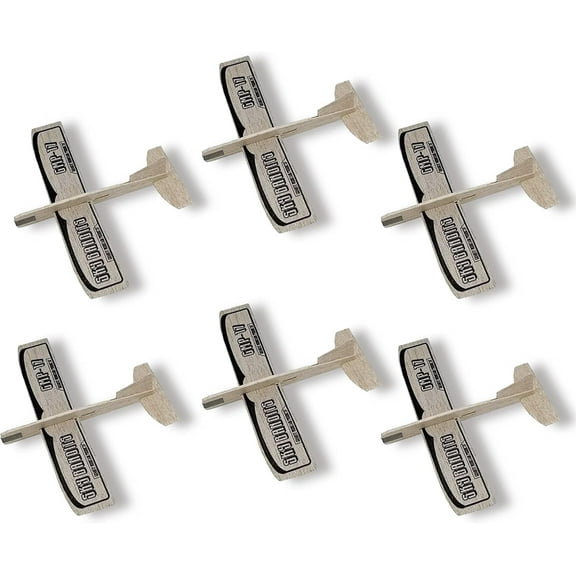 Balsa Wood Airplane Toys Glider Kits 6 Pack - Model Toy Airplane Kits - 6 Glider Planes