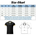 thumbnail image 3 of Outfmvch polo shirts for men Male Summer Casual Striped Print T Shirt Turn Down Collar Short Sleeve T Shirt womens tops White, 3 of 4