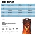 thumbnail image 5 of Lsque Magma Fire Black Dragon Print Men's Cotton Blend Sleeveless Muscle Shirts (S-3XL)- Moisture Wicking, Odor Protection, UPF 30+,Large, 5 of 8