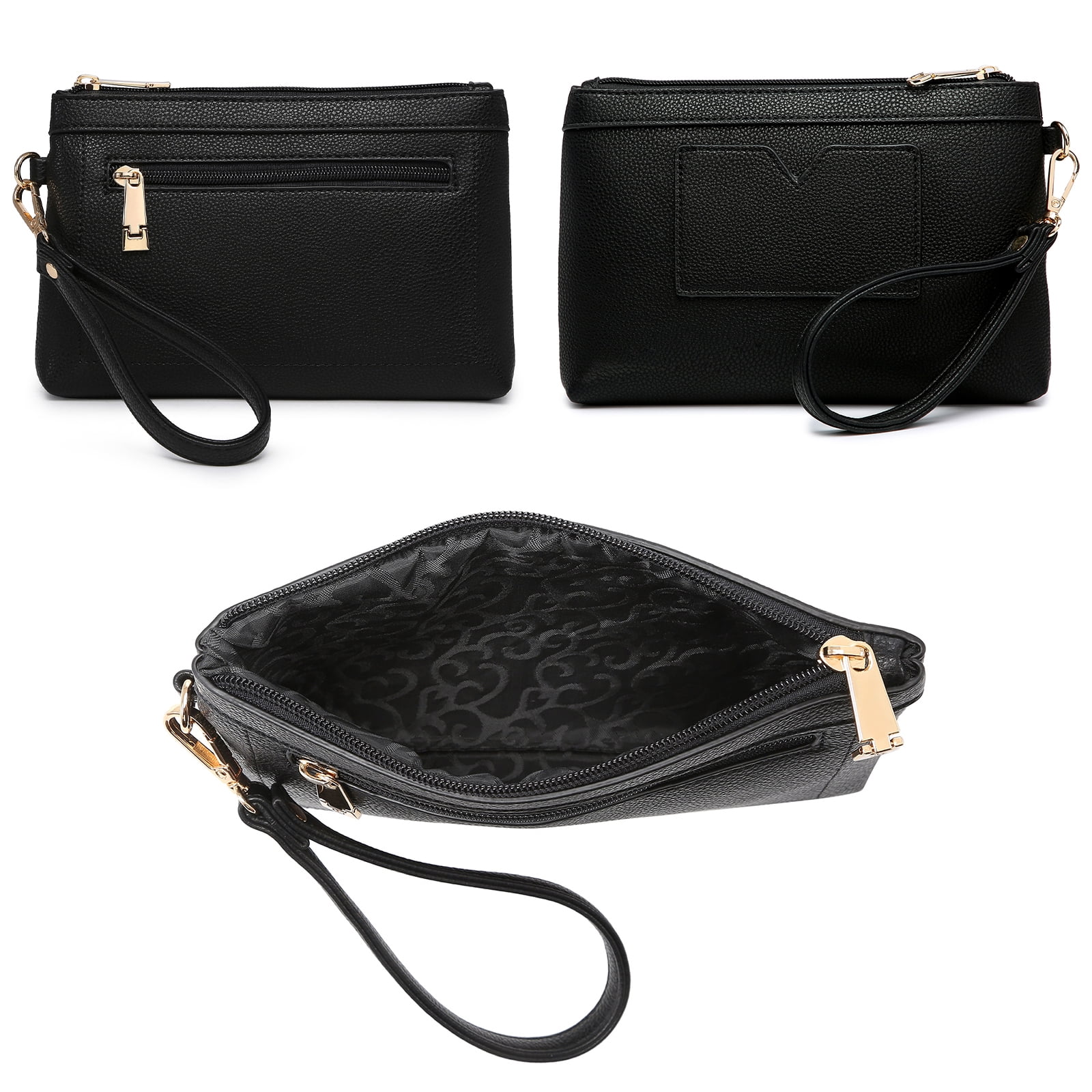 Female Satchel Handbags Shoulder Tote Top Handle Bags with Matching Wristlet Wallet