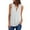 White, variant on Pntutb Ladies Clothes,Womens Summer Shirts Zip Casual Tunic V Neck Rollable Blouse Tops T Shirt