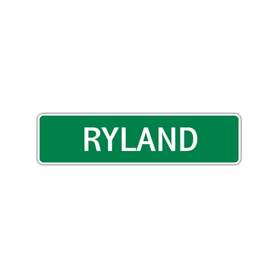 Ryland Boys Children Name Letter Printed Wall Plaque Decoration Label Indoor Outdoor Unique Novelty Aluminum Metal Sign 4"x18"