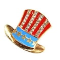 thumbnail image 3 of OUNONA American Flag Brooch Fashion Alloy Clips Women Dress Clothes Decorative Brooch, 3 of 8