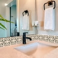 thumbnail image 4 of Mi Alma Gray Floral Peel & Stick Vinyl Backsplash Tiles 5x5, 24 pcs, 4 of 11