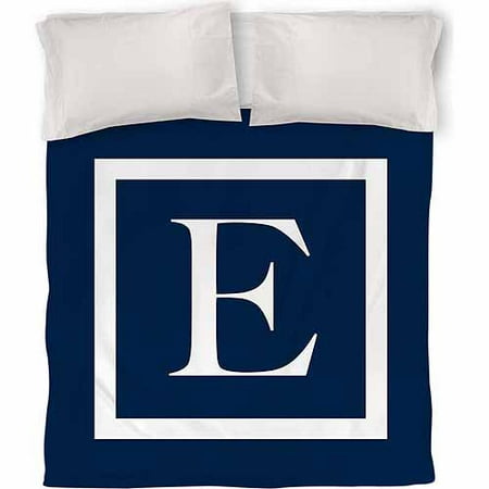 IDG Classic Block Monogram Duvet Cover, Blue