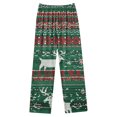 thumbnail image 5 of Puntoco Pijamas para mujer Conjunto de pijama con camisa de cuello en V y manga larga con estampado navideño para otoño e invierno para mujer, 5 of 5