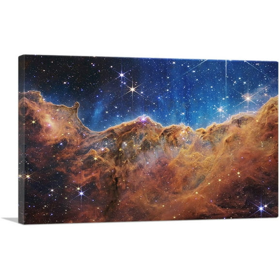 ARTCANVAS NASA James Webb Telescope JWST Cosmic Cliffs Carina Nebula Space Galaxy Photograph Canvas Art Print - Size: 26" x 18" (0.75" Deep)