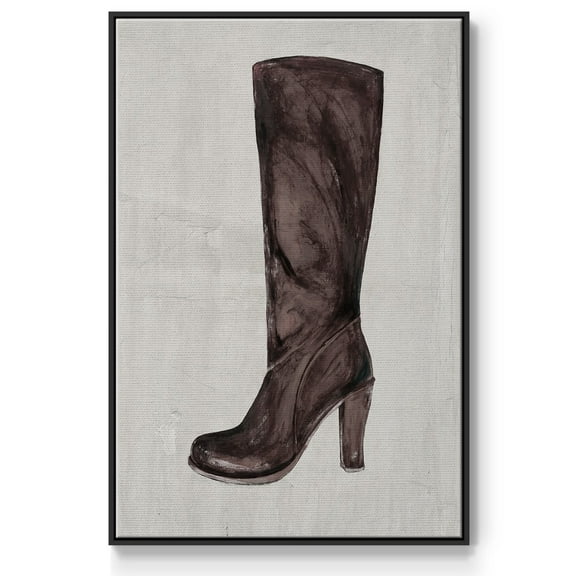 The Shoe Fits III V1 Framed Premium Gallery Wrapped Canvas - Ready to Hang - 17 x 25 - Black Floating Frame