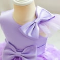 thumbnail image 6 of IBTOM CASTLE Toddler Baby Girl Butterfly Tutu Dress Bowknot Princess Flower Girl Wedding Pageant Birthday Party Dresses 12-18 Months Purple, 6 of 9