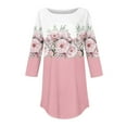 thumbnail image 3 of Birdeem Blouse pour Femmes Décontractée Mode pour Femmes Manches 3/4 Col Rond Hauts Imprimés Blouse, 3 of 10