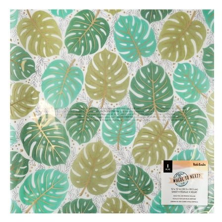 Vicki Boutin Where To Next Specialty Paper 12"X12"-Gold Foiled Vellum