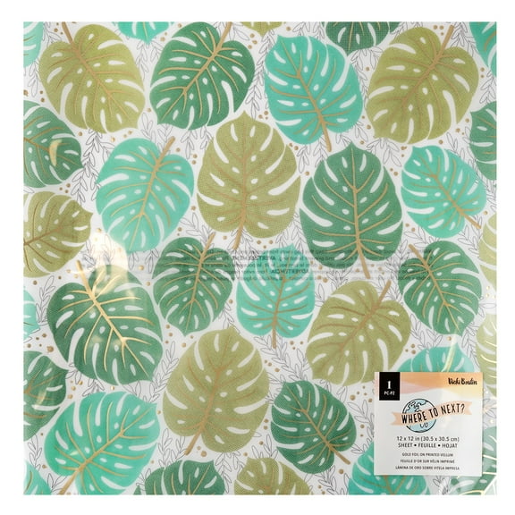 Vicki Boutin Where To Next Specialty Paper 12"X12"-Gold Foiled Vellum