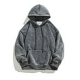 thumbnail image 3 of Washed Vintage Hoodies for Men 2025 Long Sleeve Plain Basic Hooded Sweatshirt with Pocket Pullover Hoodie Mens Hoodies, 3 of 5