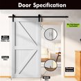 thumbnail image 3 of Homacer 5-in-1 Design 46'' W x 84'' H x 1-3/8'' D Solid Wood Barn Door, Finished and Unassembled, with Pre-drilled Holes for Easy Assemble and Pre-routed Groove, Interior Only (White), 3 of 8
