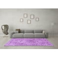 thumbnail image 3 of Ahgly Company Indoor Rectangle Medallion Purple Traditional Area Rugs, 2' x 4', 3 of 4