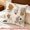 4, variant on Bohemian 2D printed pillowcase, abstract plant pattern, minimalist aesthetics, suitable for living room, bedroom, sofa, office decoration, excluding pillow core
