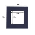 thumbnail image 3 of Navy Blue Acid Free 16x16 Picture Frame Mats with White Core Bevel Cut for 8x8 Pictures - Fits, 3 of 3