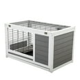 thumbnail image 6 of Pefilos 35" 2-Storey Guinea Pig Hutch Pet House Box Wooden Rabbit Cage Comfy Cabin for Small Animals, Gray, 6 of 14