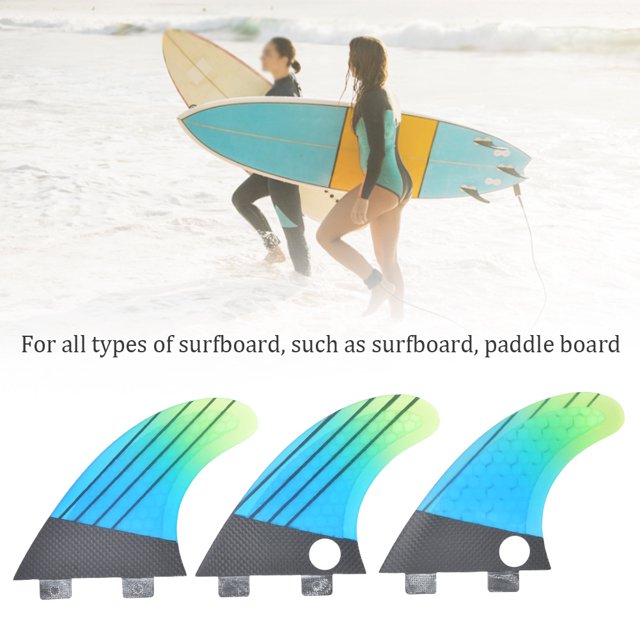 Aleta de cola de tabla de surf rendimiento estable 2 aletas laterales+1 aleta media de fibra de vidrio+aleta de tabla de surf de fibra de vidrio de fibra de carbono tabla de remo ANGGREK Otros