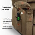thumbnail image 6 of MCombo Oversized Power Lift Recliner for Bariatric Elderly, Infinite Position, Fabric R7677(Brown), 6 of 10