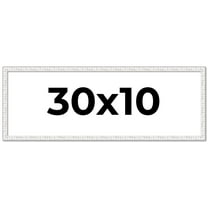 30x10 Frame White Real Wood Picture Frame Width 0.75 inches | Interior Frame Depth 0.5 inches |