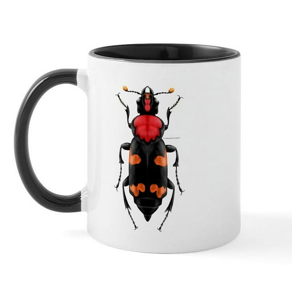 CafePress - Amer. Burying Beetle Mug - 11 oz Ceramic Mug - Novelty Coffee Tea Cup