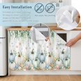 thumbnail image 4 of Coastal Fall Pumpkins Sink Skirt for Bathroom, Self-Adhesive Under Sink Curtain, Ocean Nautical Green Eucalyptus Leaves Hide Pipes & Storage Fabric Cabinet Skirt Cover for Kitchen Laundry 32"x55", 4 of 8