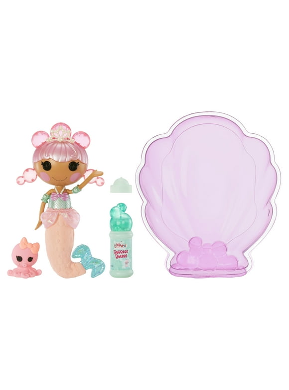 Lalaloopsy Bubbly Mermaid Doll - Laguna Sea Splash with Pet Octopus, made for water play - doll's hair makes Bubbles and Pet squirts water, with shell tub for water play anywhere, bubbles solution