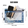 thumbnail image 4 of 2 Pack Flip Folders with Clear PVC Window Binder Pouches 3-Ring Binder Organizer for Office & Home Blue Butterflies Flying, 4 of 6